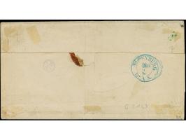 1 Gr. dunkelblau im waagerechten Paar mit blauem Rahmenstempel “GROSSENMEER 20.2.” als tarifgerechte Mehrfachfrankatur auf Fa