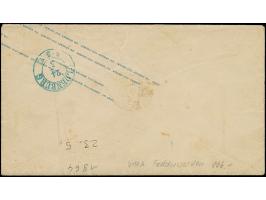 “FEDDERWARDEN” ovaler Postablagestempel klar auf Ganzsachenumschlag 1 Gr. &nbsp;dunkelrosa mit blauem Rahmenstempel “SANDE 23