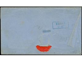 1 Gr. karmin mit Durchstich 10, zwei Einzelmarken mit schwarzem Rahmenstempel “BREMEN 8.11.” als tarifgerechte Mehrfachfranka