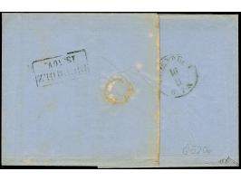 2 Gr. ultramarin mit Durchstich 10, mit blauem Rahmenstempel “APEN (16).11(67)” als tarifgerechte Einzelfrankatur auf komplet