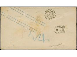 1862/63, Umschlag 1 Gr. rosa mit tarifgerechter Zufrankatur Ausgabe 1862 2 Gr. lebhaftgrauultramarin mit Durchstich 11¾ im wa