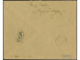 “Erfurter Andruck” 10 Mrd., waagerechtes Randpaar 5 Mrd. auf 4 Mio. M. und Viererblock 5 Mrd. auf 10 Mio. M. gezähnt je mit S