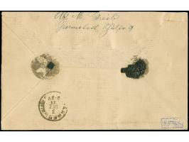 Rentenpfennig 20 und 50 Pfg. jeweils mit Ersttagsstempel “DARMSTADT 1.12.23” als tarifgerechte Frankatur auf Wertbrief der 2.