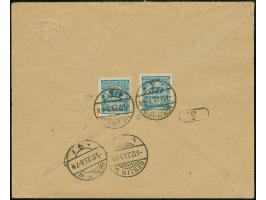 Korbdeckel 50 Mrd. M. gezähnt, acht Einzelmarken je mit Stempel “NEUWIED 4.12.23” als tarifgerechte Mehrfachfrankatur vorder-