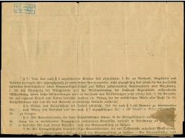 Korbedeckel 5 Mio. M. im senkrechten Paar jeweils mit violettem L1" Dienstmarke" und Stempel “WISMAR 27.10.23” als tarifgerec