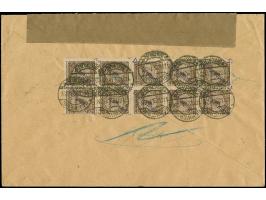 Korbdeckel 1 Mrd. M. mit L1 “Dienstmarke” im senkrechten 10er-Block mit Stempel “SCHWERIN17.11.23” als tarifgerechte Mehrfach