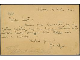 1920, Aushilfsmarken für Postkarten mit bogenförmigen Aufdruck: Germania 30 auf 7½ Pfg. orange, farbfrisch und gut gezähnt, m