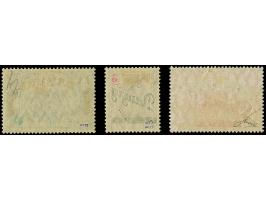 Großer Innendienst 60 Pfg.-2M., je farbfrisch und gut gezähnt, 60 Pfg. von Aufdruckfeld 29, 1 M. vermutlich von Bogenfeld 10 