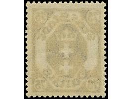 1922, Kleines Staatswappen 75 Pfg. mit Rosettenunterdruck, sauber ungebraucht, tadellos. Der Rosettenunterdruck kommt eigentl