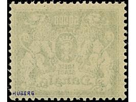 1923, Großes Staatswappen 50.000 M. grün mit Wasserzeichen "ineinander verschlungene Wellenlinien", sehr schön farbfrisch und