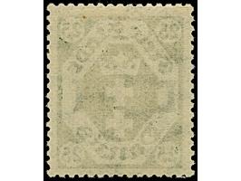 1921, DM-Aufdrucke 25 Pfennig mit liegendem Wasserzeichen, farbfrisch und gut gezähnt, sauber ungebraucht, unsigniert mit Bef