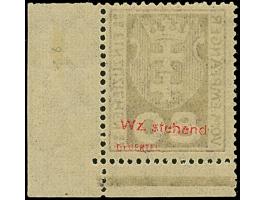 1921, Kleines Staatswappen 80 Pfennig mit stehendem Wasserzeichen, rechte untere Bogenecke, farbfrisch und gut gezähnt, postf
