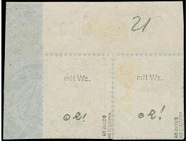 “AGBELUVHOE (TOGO) 26.5…” zweimal recht klar auf waagerechtem Oberrand-Paar Kaiseryacht 5 Pfg. mit Wasserzeichen auf Briefstü