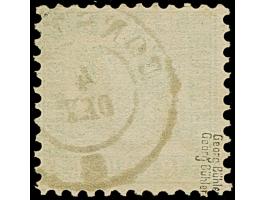 18 Kr. dunkelgrün, farbfrisch und allseits mit vollständiger Zähnung und klarem DKr. “CONST(ANZ) 4.OKT”, in tadelloser Erhalt