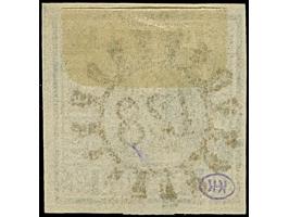 1849, 1 Kr. tiefschwarz, Platte 1, farbfrisch und breitrandig mit Teil der Schnittlinien rechts und unten, sauber mit gMR. “1