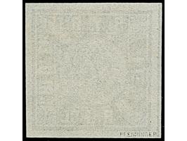 1849, 1 Kr. grauschwarz, Platte 1, farbfrisch und allseits breitrandig mit links voller, oben und rechts teilweiser Schnittli