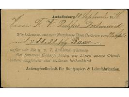 1876/81, 5 Pfg. lebhaftgrün, farbfrisch und allseits sehr gut gezähnt mit klarem EKr. “ASCHAFFENBURG2.10.(76)” als tarifgerec