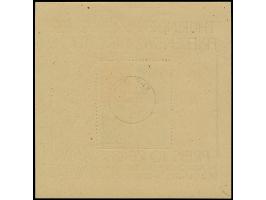 Weihnachts-Block auf graugefasertem Papier mit Stempel “ERFURT 1z 24.12.45”. Die Blockmaße sind in der Norm, in tadelloser Er