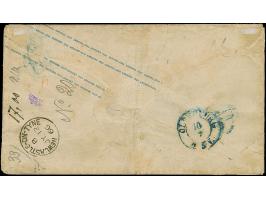 1862/64, Umschlag 3 Gr. mit zwei Einzelmarken Wappen 1 Gr. karmin mit Durchstich 11¾ als tarifgerechter Zufrankatur je mit bl