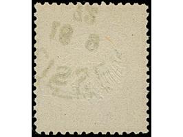 ½ Gr. orange mit Plattenfehler “Kerbe im Innenkreis unter C in DEUTSCHE, verstärkte Punktreihe rechts (frühe Phase)” (Spalte 