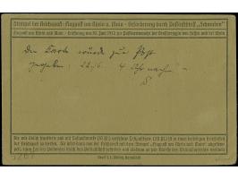 E.EL.P. 20 Pfg. mit Stempel "Frankfurt 22.6.12" auf Karte nach Wiesbaden und retourniert nach Frankfurt. Signiert Grabowski B