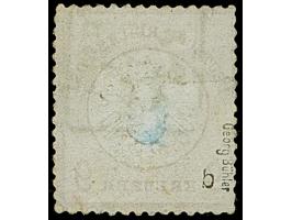 9 Kr. rotbraun mit Plattenfehler “Kerbe im Innenkreis über dem zweiten E in KREUZER ” (Feld 99), mit Teilstempel “DRESDEN POS