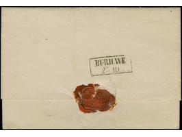 1 Gr. karmin mit Plattenfehler “O in GROSCHEN links gebrochen, H in GROSCHEN links gebrochen” (Feld 141 mit Kerbe im Innenkre