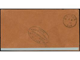 “Aus Westindien über New York” Rahmenstempel vom Stadtpostamt klar auf Brief mit rückseitigem Absenderstempel “Widow of A. Ca