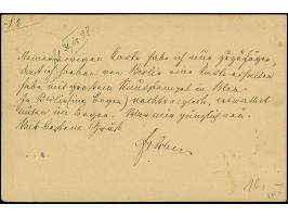 1897, “Paquebot”, schwarzer L1 als Nebenstempel auf dänischer Ganzsachenkarte 10 Öre mit Stempel “KIEL 10.12.97” nach Frankfu