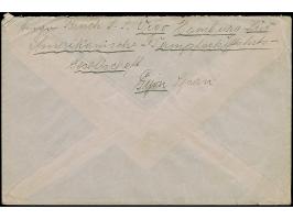 “DSP LINIE HAMBURG-SÜDAMERIKA VIII. 12.1.23” (D. Vigo) zweimal klar auf Posthorn 30 M. und Ziffer 50 M. auf Brief mit komplet