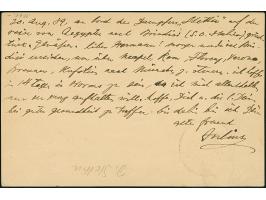 “DSP MITTELMEER-LINIE *c 31.8.89” (D. Stettin) klar auf Ganzsachenkarte 10 Pfg. und Text nach Worms mit Ankunftsstempel, in g