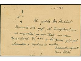“DSP STETTIN-RIGA1.6.25” klar in Violett auf Ganzsachenkarte 20 Pfg. mit Text nach Berlin-Tegel, zum Teil Randknitter, ansons