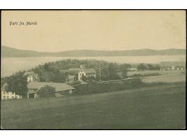 “MSP No 88 24.8.18” (Hilfskreuzer Berlin) recht klar mit rotem Briefstempel auf Ansichtskarte mit norwegischer Zensur nach Mö