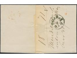 "BERLIN P.E.38 F. 4/5.71" roter Frankostempel auf mit "3" Sgr. Bezahlter Briefhülle nach Stockholm, mit Ankunftsstempel. Ein 