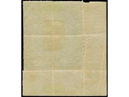 ⅓ Gr. grün, Viererblock aus der linken unteren Bogenecke mit Plattenkennzeichen "b.", Ungebraucht, waagerecht leicht vor gefa