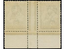 1915/27, Kangaroo 9 d. violet, die IIB, third wmk. narrow Crown over A, an unused interpanneau horizontal pair of fine colour