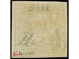 1873, 70 Kr. rotlila, Bogenfeld 5, farbfrisch, allseits breitrandig geschnitten mit schöner Wappenprägung, mit praktisch voll