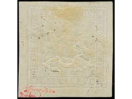 1873, 70 Kr. rotlila, Bogenfeld 5, farbfrisch, allseits breitrandig geschnitten mit schöner Wappenprägung, mit praktisch voll