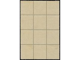 2 Kr. orange im senkrechten Zwölfer-Block, farbfrisch und gut gezähnt, ungebraucht, teils postfrisch. Eine seltene Einheit; P