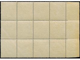 ¼ Gr. rotviolett im waagerechten 12er-Block vom linken Bogenrand, postfrisch mit kleiner Haftspur im Rand, waagerecht leicht 