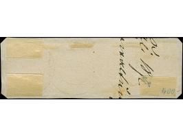 ¼ Gr. grauviolett im waagerechten 4er-Streifen, mit dreimal klar aufgesetztem Preußen-DKr. "WÜSTENSACHSEN 11 7 71" (ehemals b