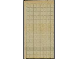 ⅓ Gr. grün im senkrechten Bogenteil von 112 Werten(8x 14), mit Bogenrändern oben und rechts, jeder Wert einzeln sauber entwer