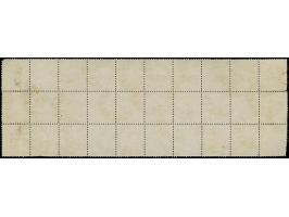 1 Gr. karmin im waagerechten 30er-Block, entwertet durch Preußen-DKr. "METTMANN 1/10 71". Einige Werte fehlerhaft, für eine d