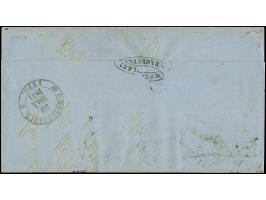 1 Gr. karmin, waagerechter 3er-Streifen, 2 Paare und Einzelmarke, mit EKr. "HAMBURG I.A. 8 8 71" auf Briefhülle der 2. Gewich