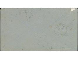 1 Gr. karmin im waagerechten 5 er Streifen, mit Hannover-DKr. Einbeck 13/11 (1871) auf recommandirtem Briefkuvert als "Post-M