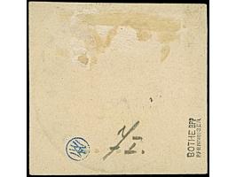 1900, 5 pf auf Diagonal 10 Pfg. mit Stempel “FUTSCHAU DP ** 26.11.00” auf Briefstück. Die farbfrische Marke ist gut gezähnt u