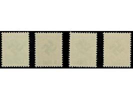 1938, Volkstrachten mit Hakenkreuz-Aufdruck, 3-12 Rpf., postfrisch, tadellos