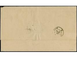 "FRANKFURT A.M. 4/5 71" auf 4 Einzelwerten 3 Kreuzer karmin, als Streifen geklebt, auf Briefhülle der 1.Gewichtsstufe nach Ly