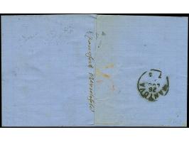 1Kr. Im waagerechten 3er-Streifen, mit 7 Kr. graublau, mit Ra3 "FRANKFURT A.M.POST-EXPED.No.5 &nbsp;24 7 71"auf Briefhülle na