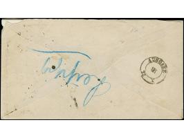 18 Kr. ocker, mit rechts sauber auf- und nebengesetztem EKr. "OFFENBACH 20 10" (1871) auf teils vorgedrucktem Paketbegleitbri